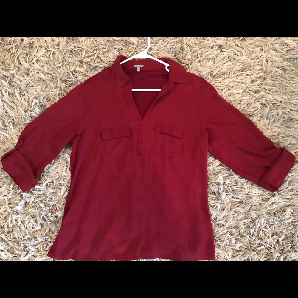 Charlotte Russe maroon 3/4 length sleeve XL NWOT